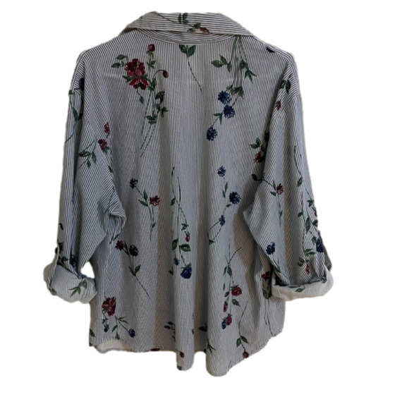 Tapestry Vintage Rose Floral Button Down Blouse, Size XL - Picture 3 of 8